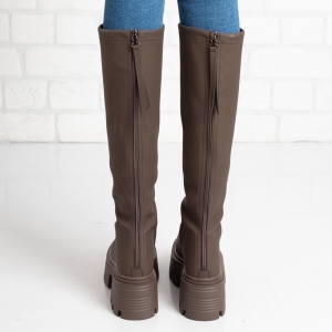 Дамски ботуши в кафяво